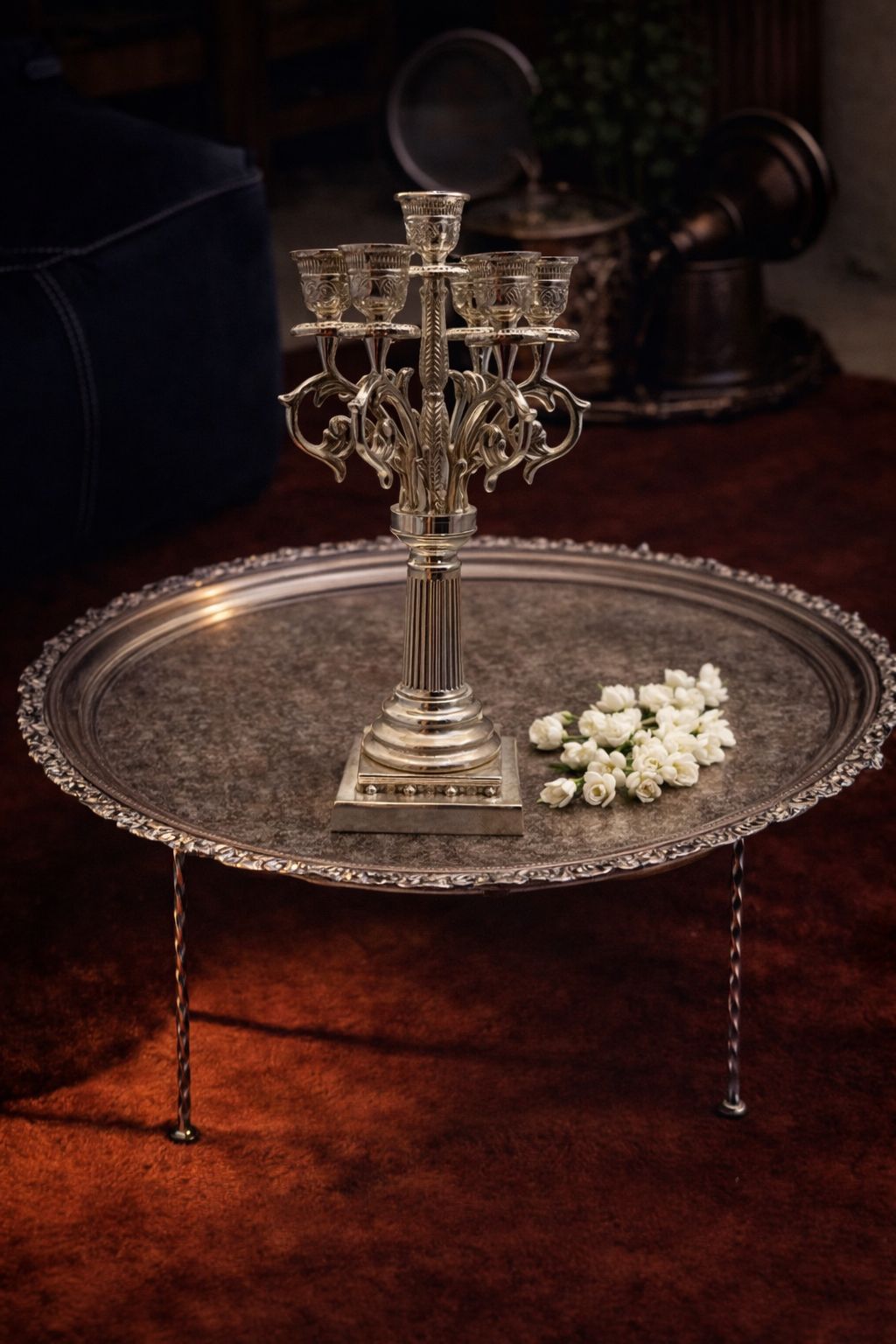 Silver Candle Stand