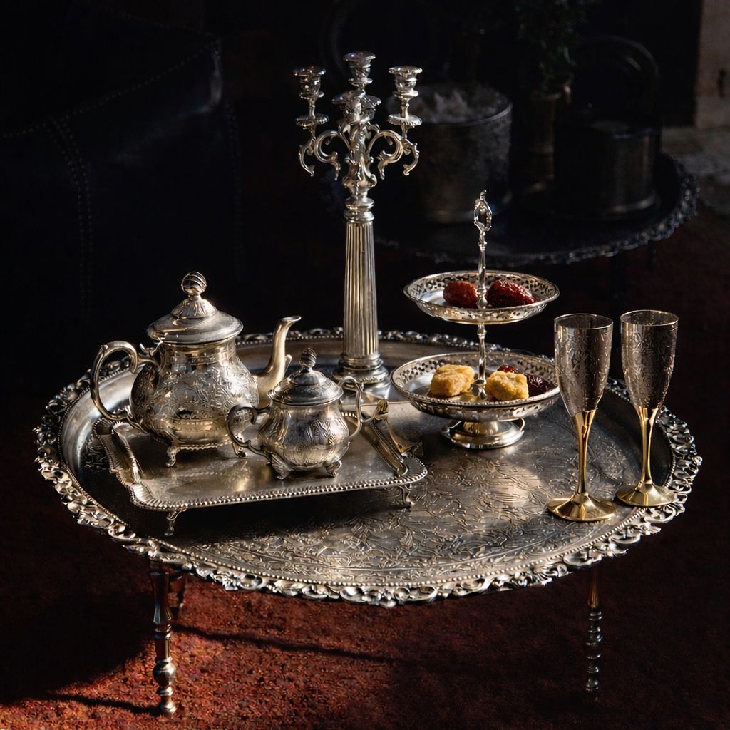 Silver 2 Tier Cake Stand