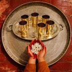 Set Of 6 Brass Glasses