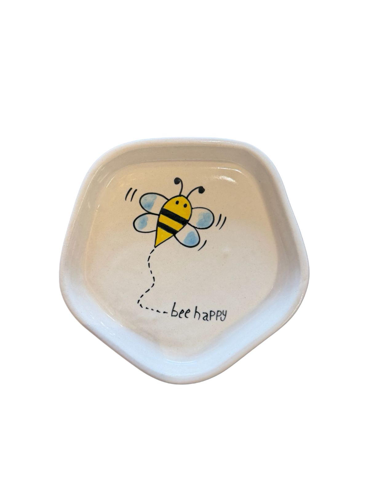 Bee Happy Ceramic Saucer Plate