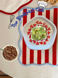 Heart motif ceramic saucer plate