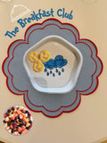 Cloud Motif Ceramic Saucer Plate