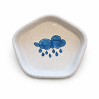 Cloud Motif Ceramic Saucer Plate