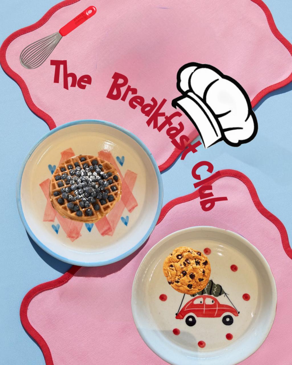 Playful Duo Ceramic Saucer Plates